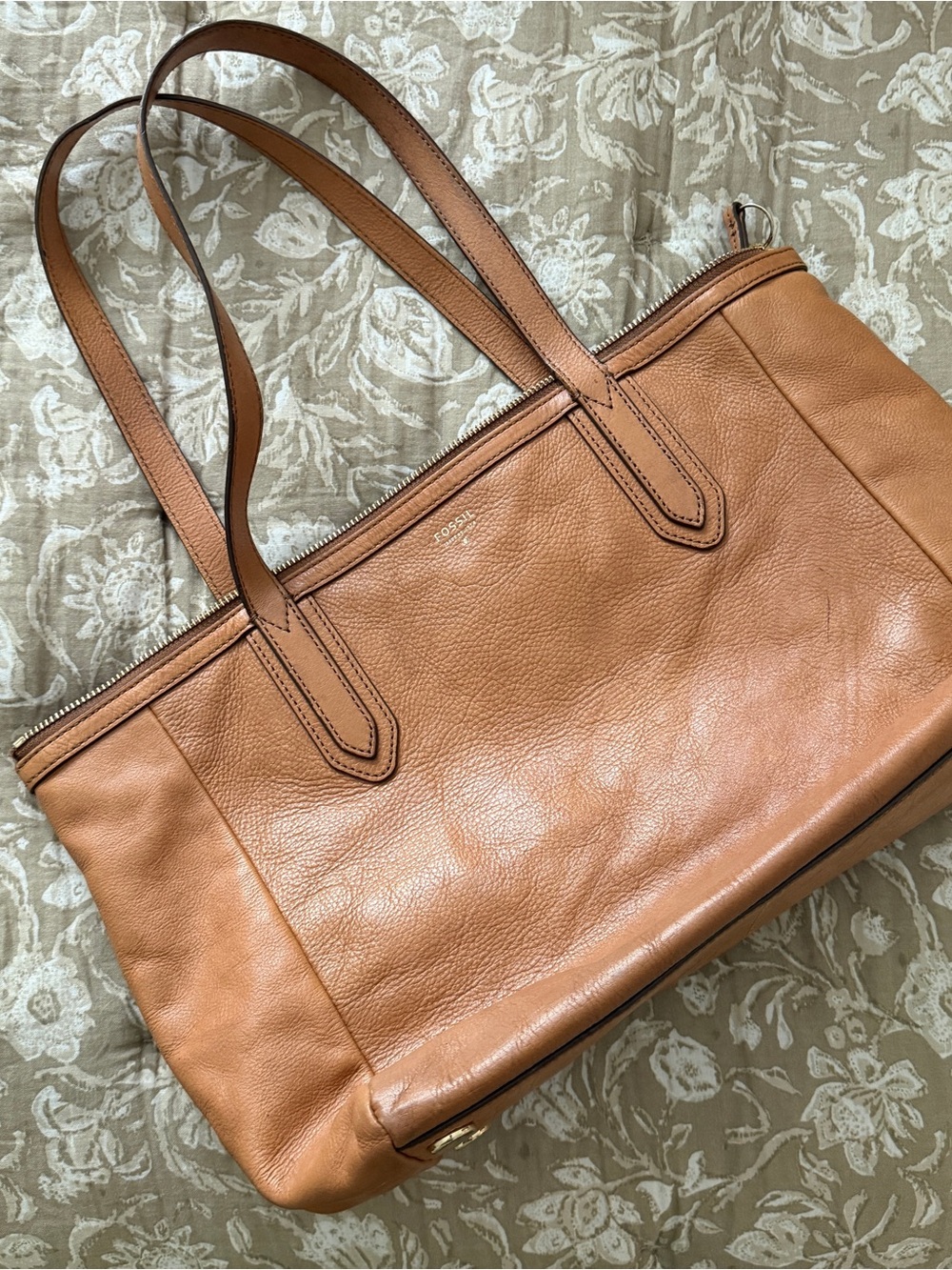 Fossil Leather Tote Bag in Cognac Tan - so pretty!